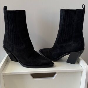 Sam Edelman Black Heeled Boots size 6